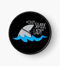Dame de requin fou Horloge