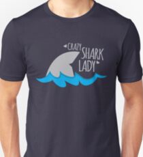 Crazy Shark lady Unisex T-Shirt