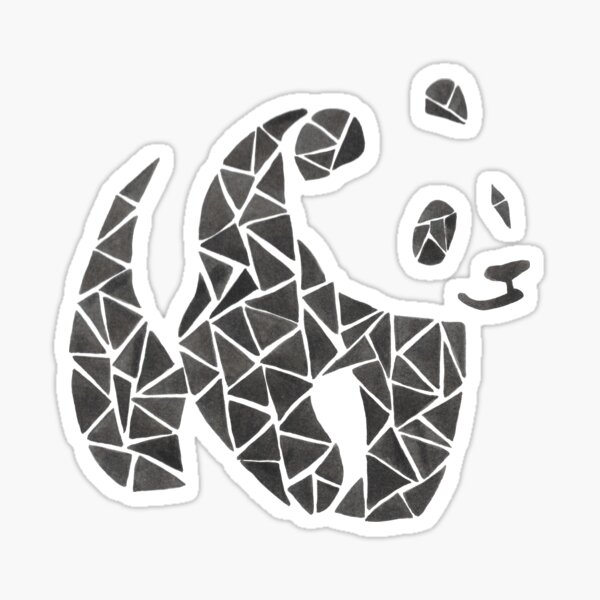 Geometric panda design Sticker