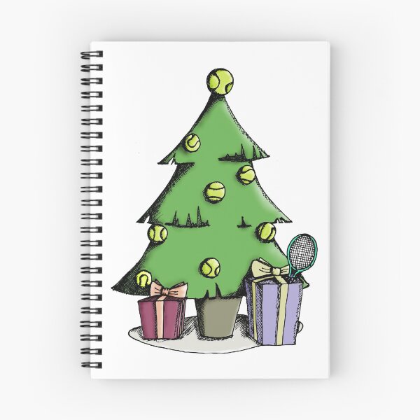 Item preview, funny tennis ball Christmas tree with tennis racket gift designed and sold by MyPriond.