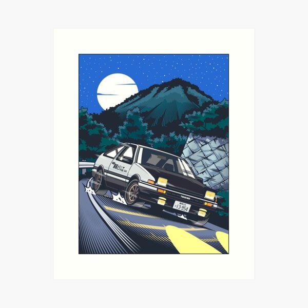 Initial D: Stage 1 Chibi Car Poster Print - First Stage