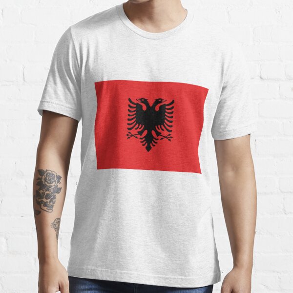 Albanian Flag, Flamuri Shqiptar Hand Created on a Hang/Free Frame 33 x 25  cm