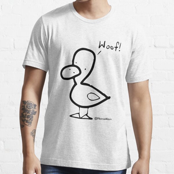 Duck Goes Woof - black print Essential T-Shirt