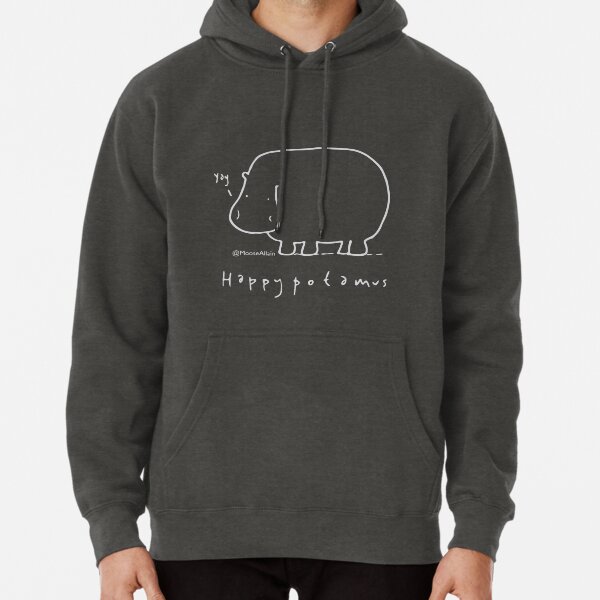 Item preview, Happypotamus - Pale print for dark t-shirts designed and sold by worldofmoose.