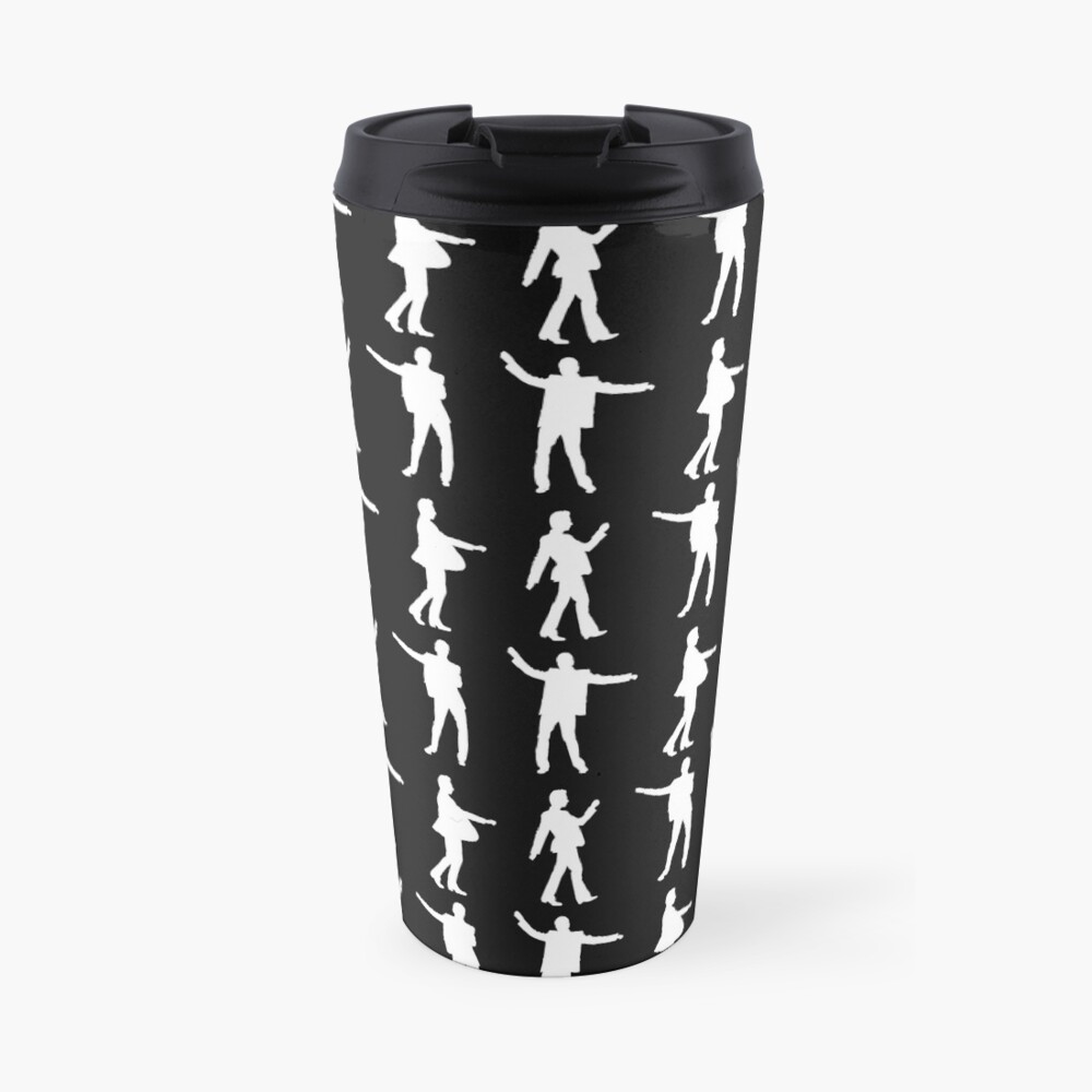 DANCING DAVE white print Travel Mug
