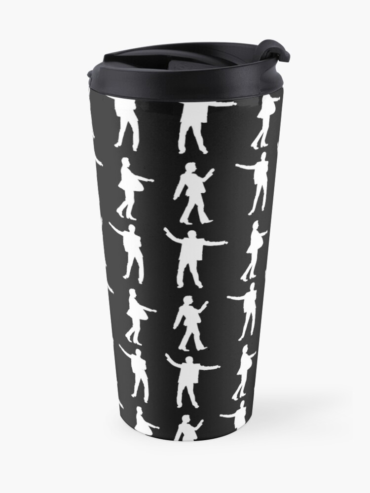 Alternate view of DANCING DAVE white print Travel Mug