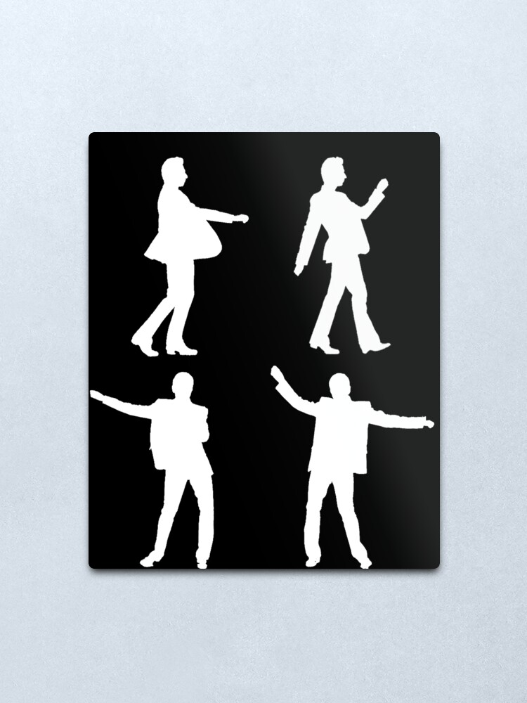 Alternate view of DANCING DAVE white print Metal Print