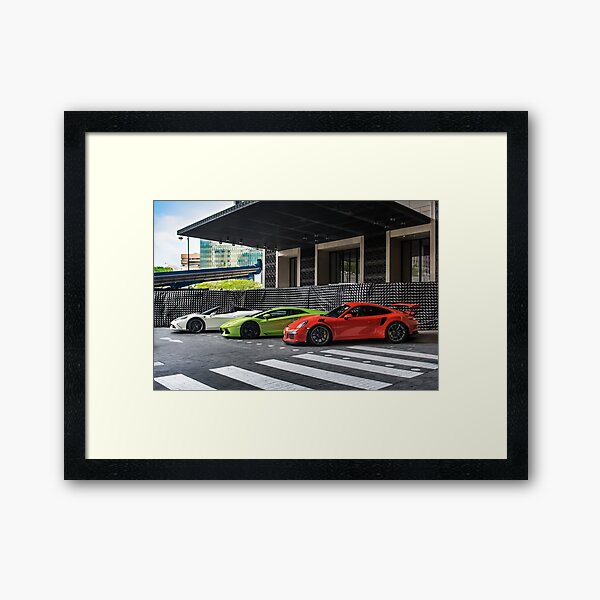 Ferrari, Lamborghini & Porsche Framed Art Print