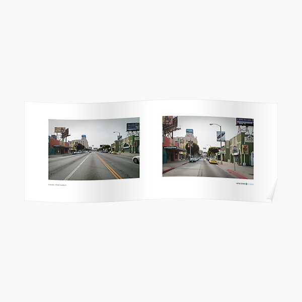 La Brea Avenue + 6th Street, Mid-Wilshire (I), Los Angeles, California, USA...narrowed. Poster