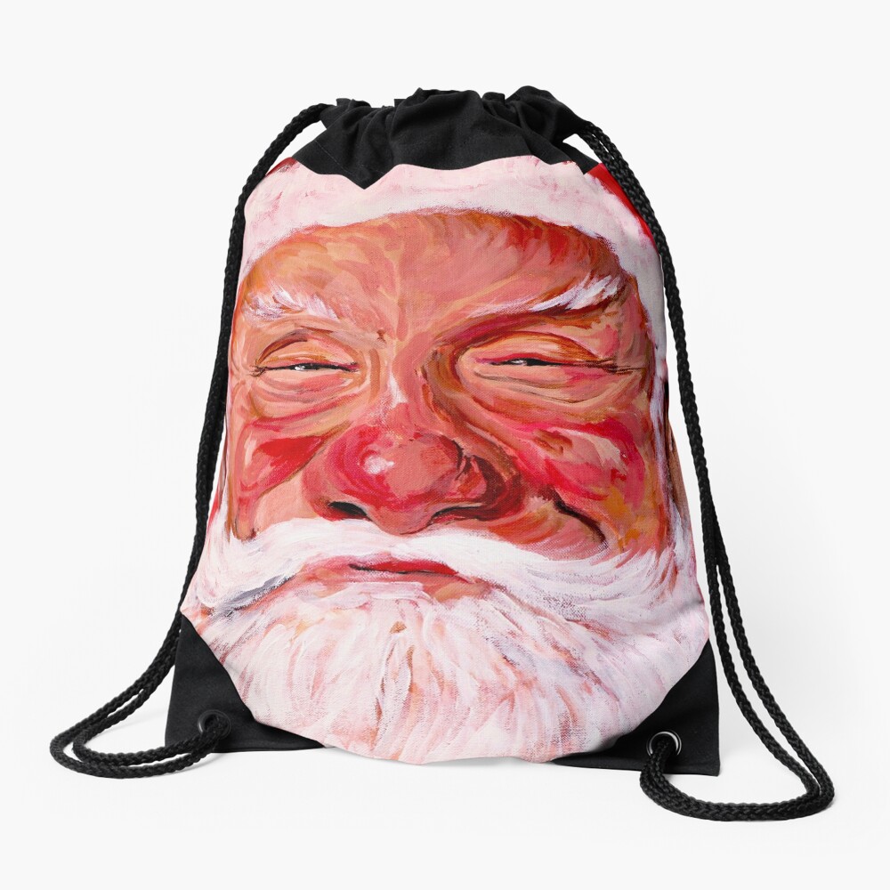 Santa Claus Drawstring Bag
