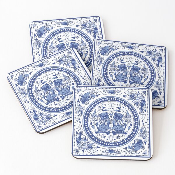 Item preview, Pugs in Chinese Porcelain designed and sold by Ken Hamala.