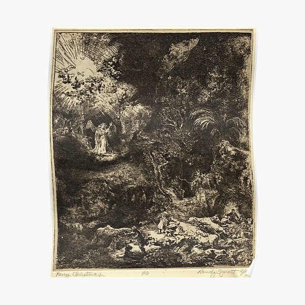 Merry Christmas After Rembrandt van Rijn Poster