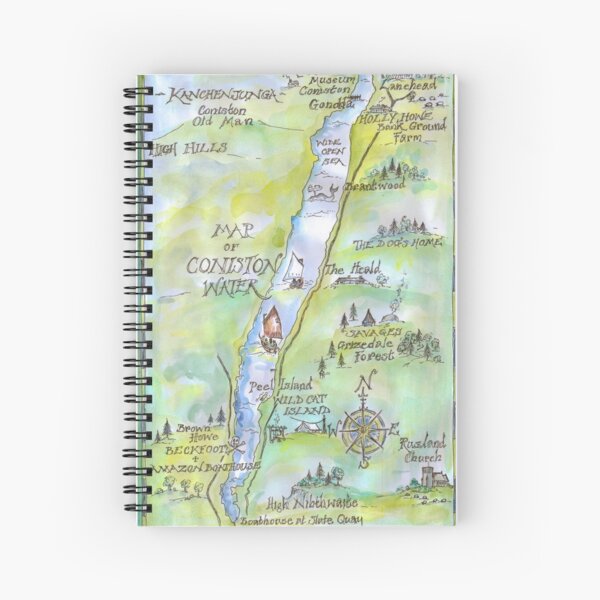 Item preview, Swallows and Amazons map of Coniston Water -  designed and sold by SophieNeville.