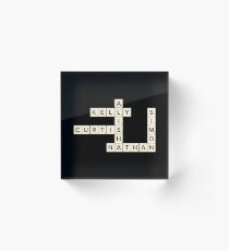 Misfits Characters Scrabble Acrylic Block