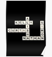 Misfits Characters Scrabble Poster