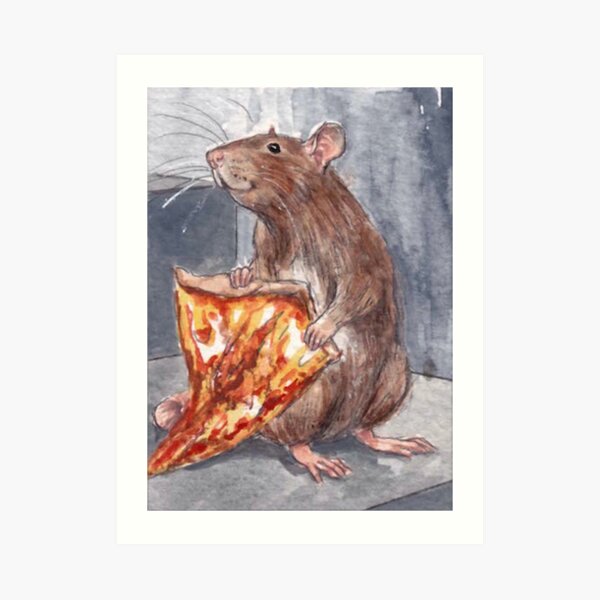 Pizza Rat Art Print