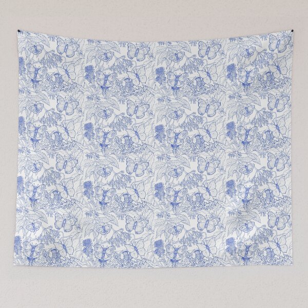 Item preview, Butterflies (Blue On White) designed and sold by David Roland.
