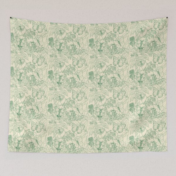 Item preview, Butterflies (Green On Cream) designed and sold by David Roland.