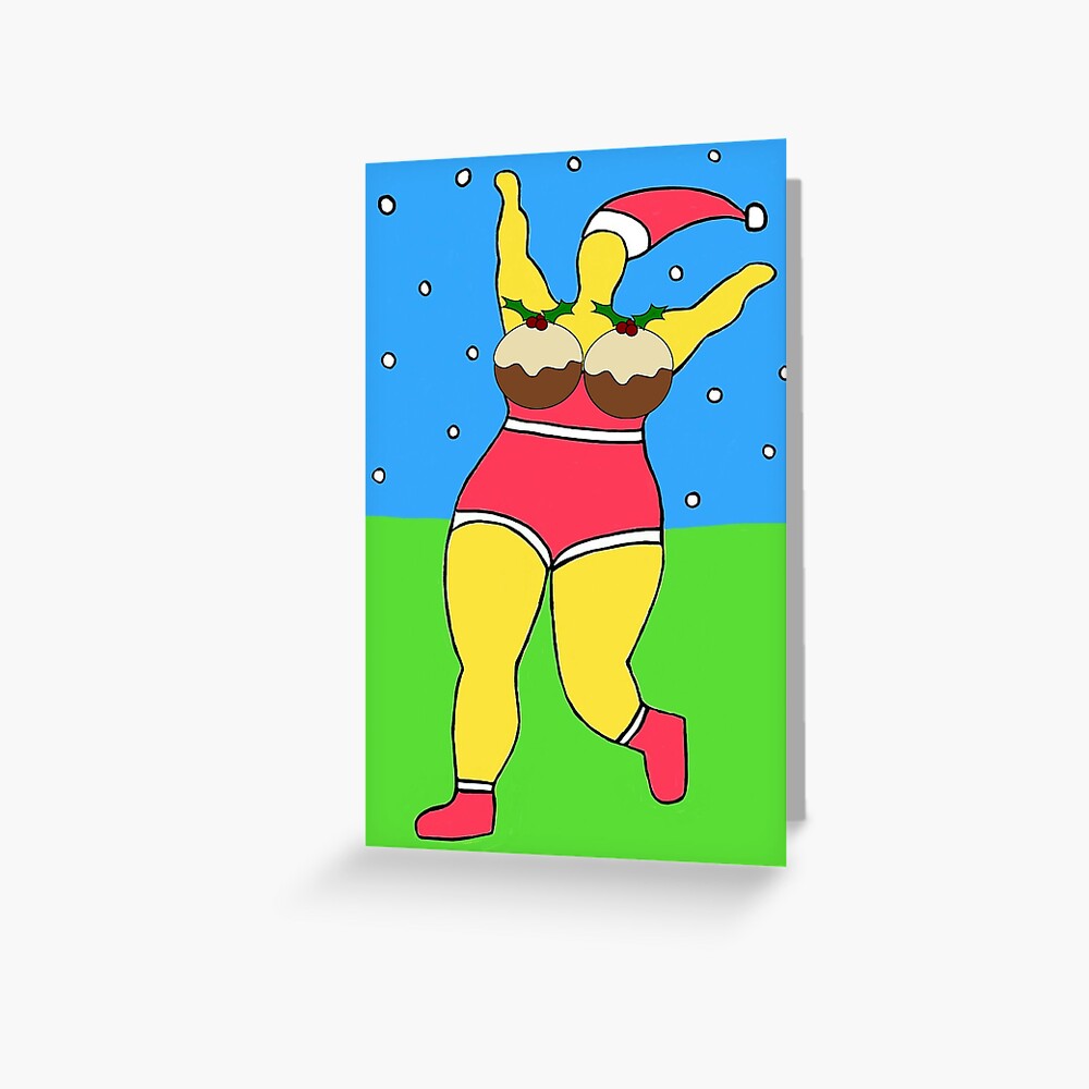 Nice Puddings Christmas Design Greeting Card