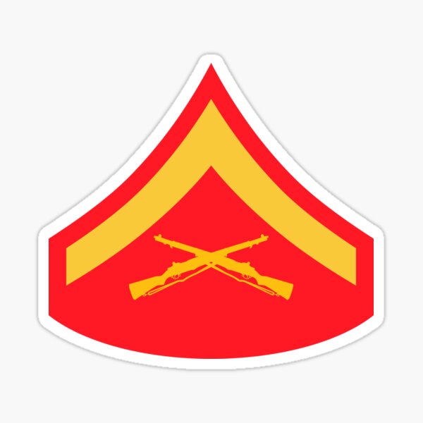 USMC INSIGNIA - LANCE CORPORAL Sticker