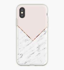 Pfingstrose erröten geometrische Bettdecke iPhone-Hülle & Cover