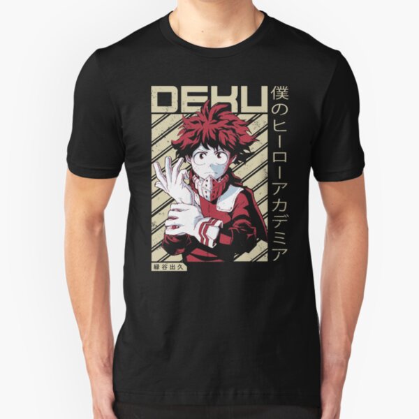 All Might T Shirt My Hero Academia UA Midoriya T Cool Anime Gift Black Top Mens