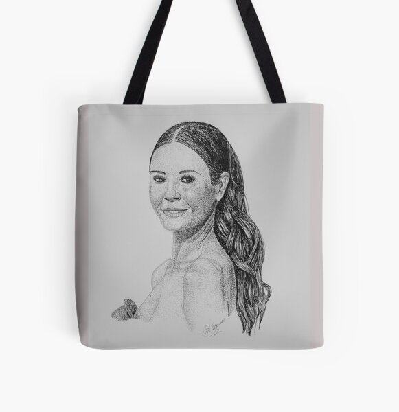 Katherine -2 - B&W All Over Print Tote Bag