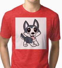 pomsky cartoon Tri-blend T-Shirt