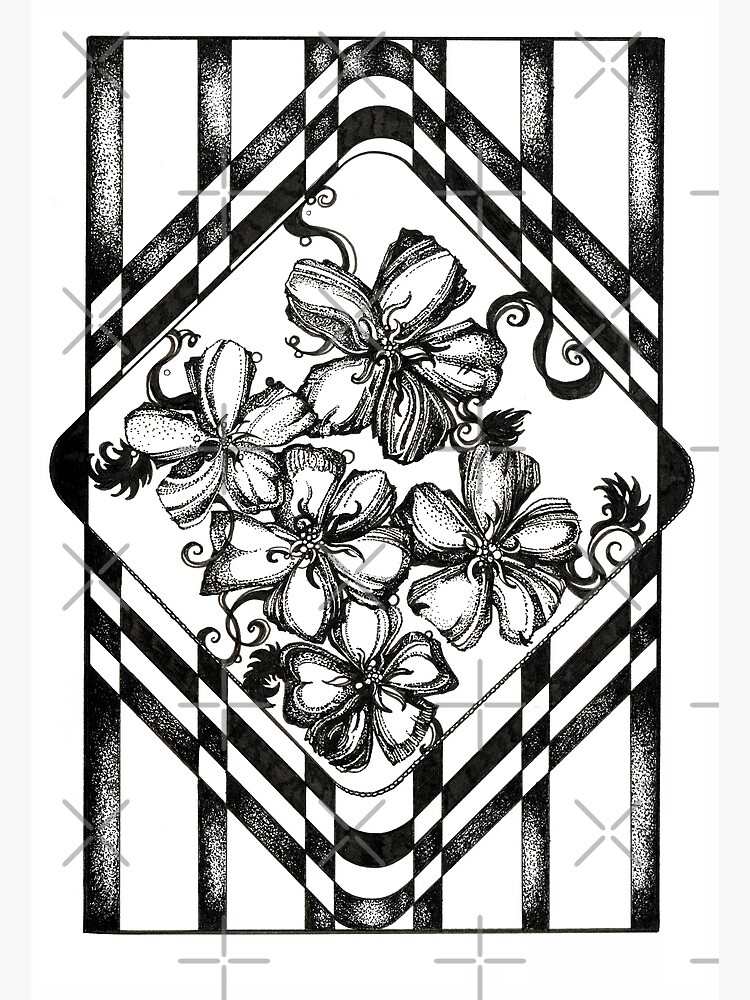 Thumbnail 3 of 3, Poster, Flower Sanctuary, Ink Drawing designed and sold by Danielle Scott.