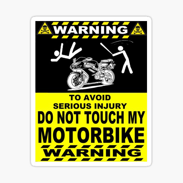 bike warning stickers