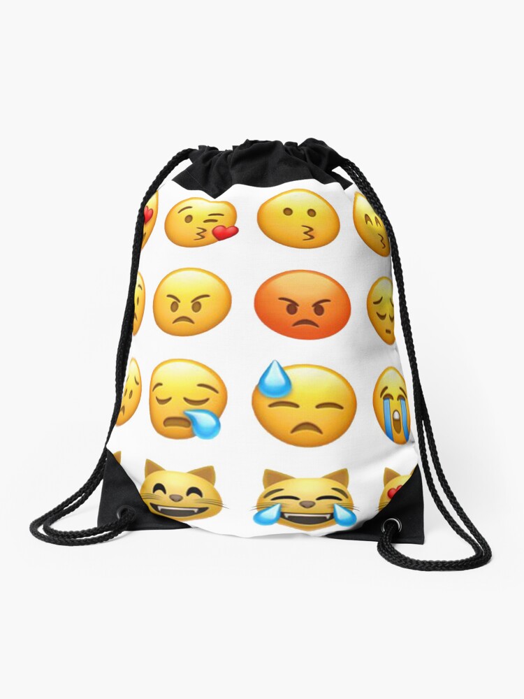 emoji drawstring backpack