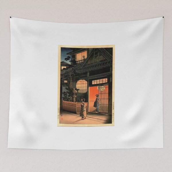 Item preview, Japanese kasamatsu night village art designed and sold by RBEnt.