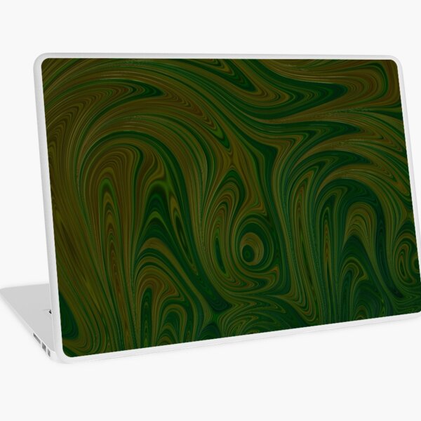Green Swirls Laptop Skin