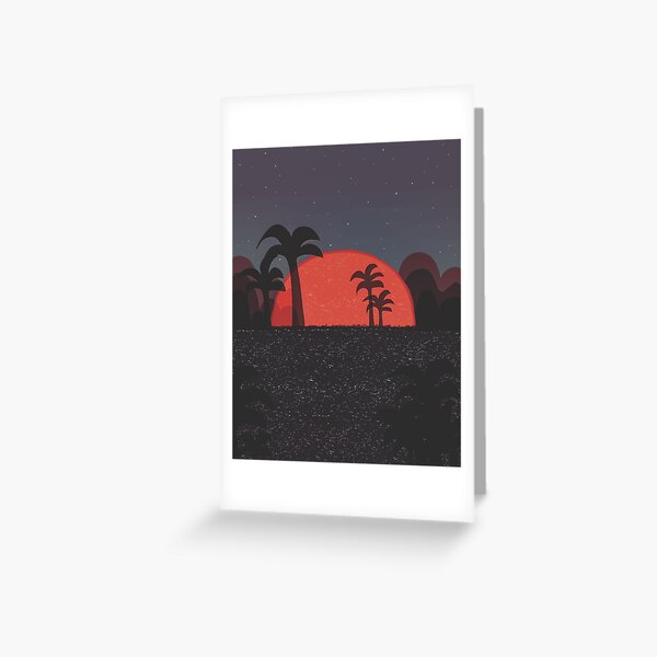 Sunset beach Greeting Card