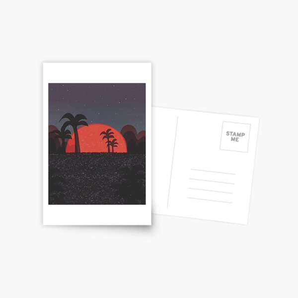 Sunset beach Postcard
