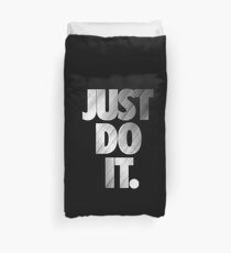 Just do it Metal Silver Duvet Cover