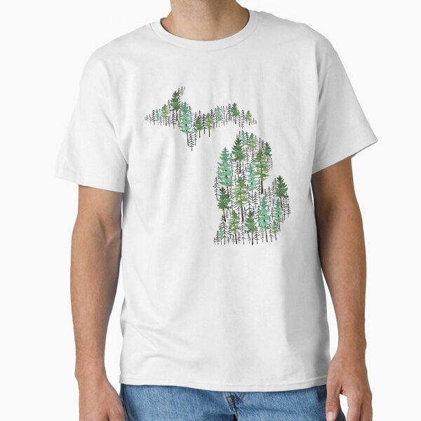Vista previa del artículo con la obra «Bosque de Michigan», diseñado y vendido por GreatLakesLocal.