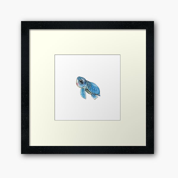 Baby Sea Turtle Framed Art Print