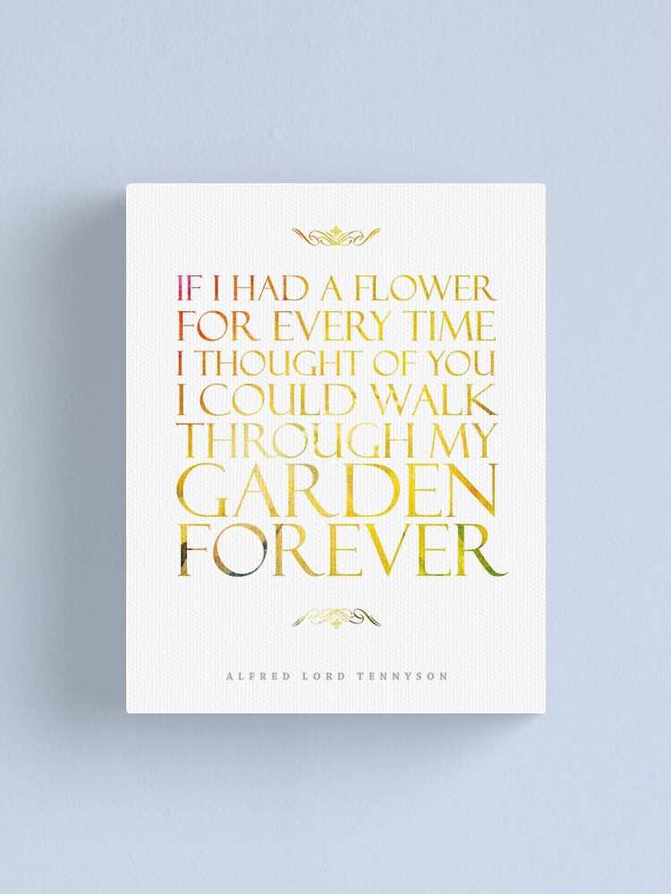 Alternate view of Alfred Lord Tennyson - Inspirational Love Quote Canvas Print