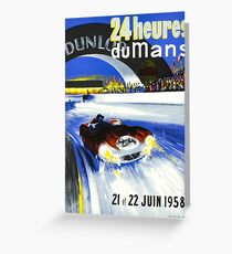 24 Hours of LeMans - 1958 Poster Art Greeting Card