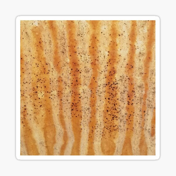 Orange Rusty Stripes Sticker