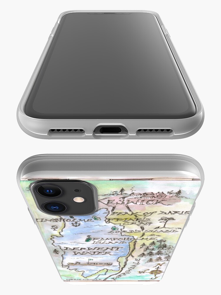 Alternate view of Swallows and Amazons map of Derwentwater by Sophie Neville - iPhone Case & Cover