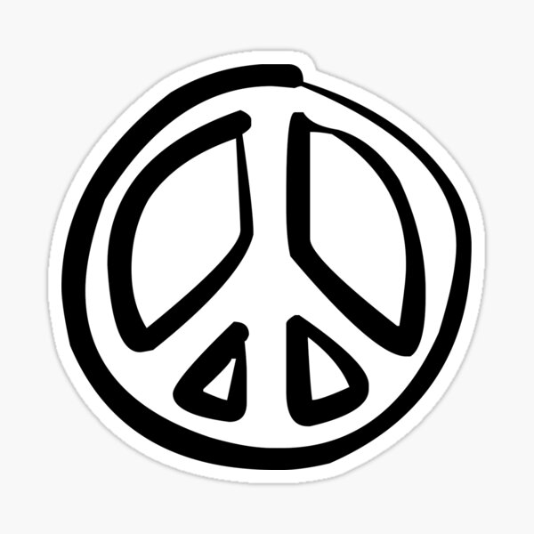 Peace Sign Sticker By Kasdillard Redbubble