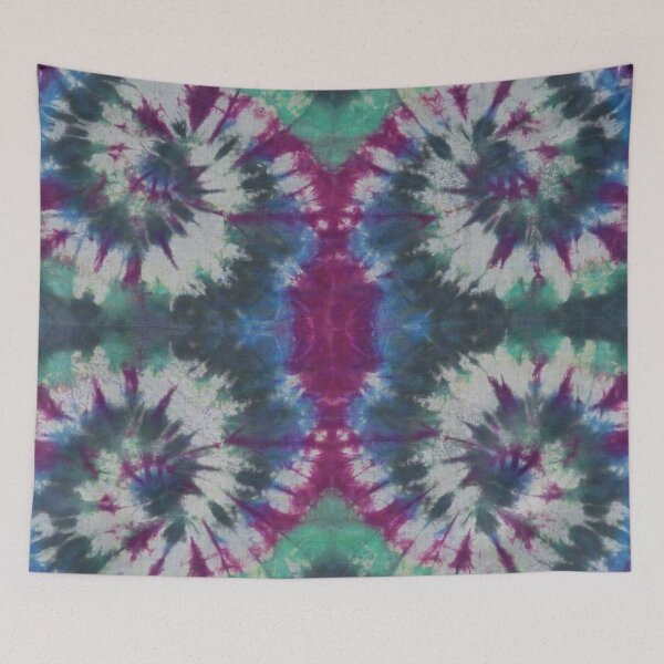 Item preview, Tie Dye Mirror Spiral Purple Green Blue designed and sold by MazeThreads.
