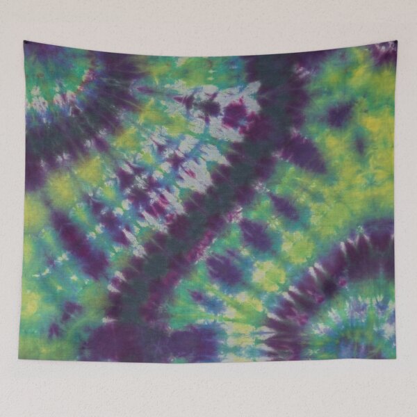 Item preview, Tie Dye Wave Spiral Purple Green Yellow designed and sold by MazeThreads.