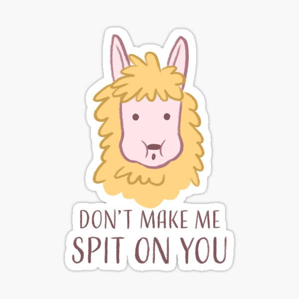 Oolong, Don't Make Me Spit! Sticker