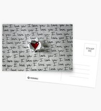 I love You Postcards