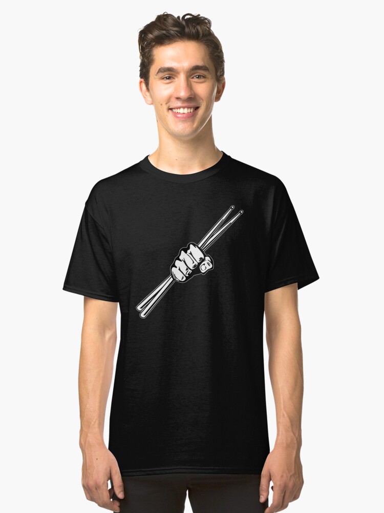 Alternate view of Drum Sticks Fist Punch Classic T-Shirt