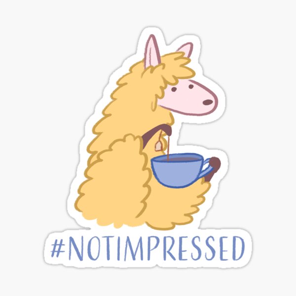 Oolong, Not Impressed Sticker