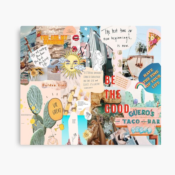 SUMMER COLLAGE TAPESTRY - PHONE CASE Canvas Print